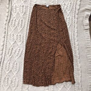American Eagle cheetah midi skirt